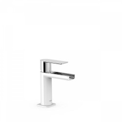 Mitigeur lavabo robinet cascade bec ouvert Blanc - TRES 20011001BL