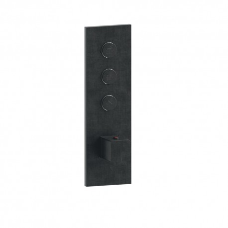 Façade Thermo Twist thermostatique 3 sorties Chromé Noir Brossé Quadri - CRISTINA ONDYNA XQ61375