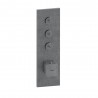 Façade Thermo Twist thermostatique 3 sorties Métal Brossé Quadri - CRISTINA ONDYNA XQ61377