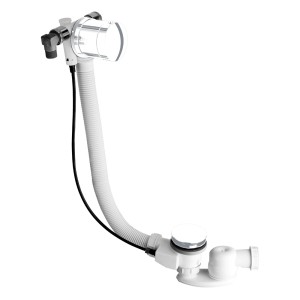 Vidage Remplissage Baignoire Par Trop Plein  Laiton  58 Cm Blanc Mat Robinetterie VIDAGES - CRISTINA ONDYNA VE26324 