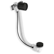 Vidage Remplissage Baignoire Par Trop Plein  Laiton  58 Cm Chr. Noir Robinetterie VIDAGES - CRISTINA ONDYNA VE26372 