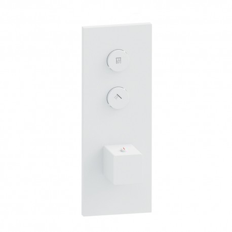 Façade Thermo Twist thermostatique 2 sorties Blanc Mat Quadri - CRISTINA ONDYNA XQ61224