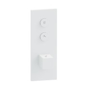 Façade Thermo Twist thermostatique 2 sorties Blanc Mat Quadri - CRISTINA ONDYNA XQ61224
