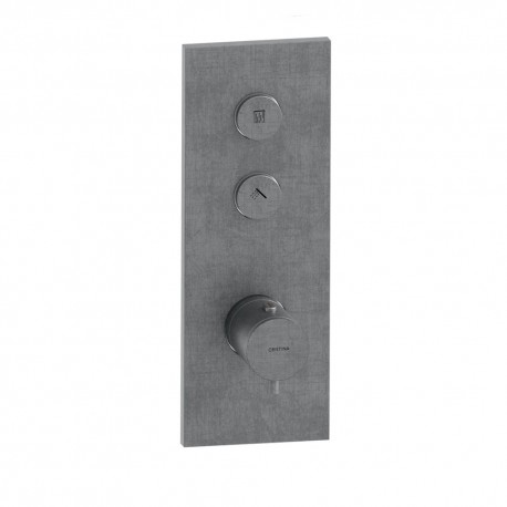 Façade Thermo Twist thermostatique 2 sorties Métal Brossé - CRISTINA ONDYNA XT61277