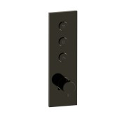 Façade Thermo Twist thermostatique 3 sorties Chromé Noir - CRISTINA ONDYNA XT61372