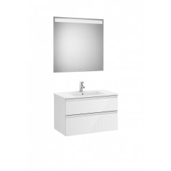 Meuble salle de bain 800 The Gap 2 tiroirs avec miroir Eidos éclairage LED - ROCA A851511806