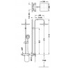 Ensemble Douche thermostatique Douche fixe 250x250 mm Chromé - TRES 20438708