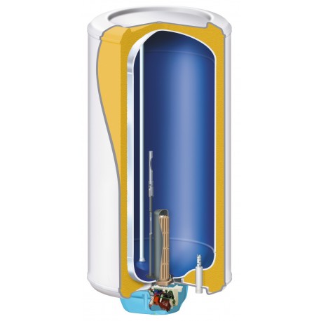 Chauffe-eau électrique Zeneo ACI Hybride vertical mural 050L - Atlantic 153105 