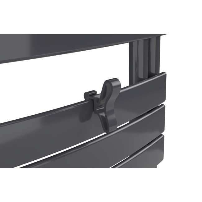 Patère papillon graphite pour sèche-serviettes lames plates - Atlantic 850214 