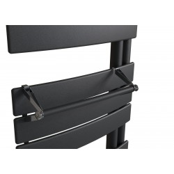 Barre support à embout anthracite pour sèche-serviettes lames plates - Atlantic 850226 