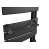 Barre support à embout anthracite pour sèche-serviettes lames plates - Atlantic 850226