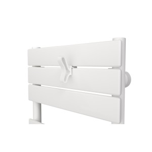 Patère papillon blanc pour sèche-serviettes lames plates - Atlantic 850228 