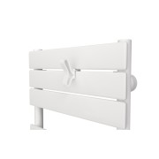 Patère papillon blanc pour sèche-serviettes lames plates - Atlantic 850228 