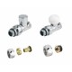 Kit de raccordement sèche-serviettes coudé manuelle blanc - Atlantic 850301