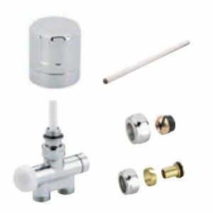 Kit de raccordement pour sèche-serviettes monotube manuelle chrome - Atlantic 850325 