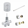 Kit de raccordement pour sèche-serviettes monotube manuelle chrome - Atlantic 850325 