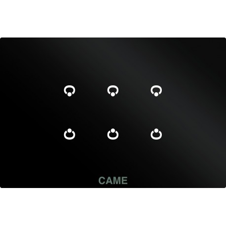OH/6ITC BK MOD. 6 entr. Sur plaque noire CAME 67600490 