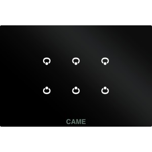 OH/6ITC BK MOD. 6 entr. Sur plaque noire CAME 67600490 