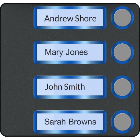 MTMF4PVR - Façade pour module appels avec 4 boutons, version VR CAME 60020680 