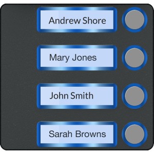 MTMF4PVR - Façade pour module appels avec 4 boutons, version VR CAME 60020680 