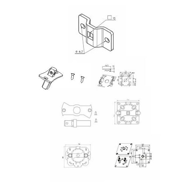 Kit supports universels série 5 CAME U-Y0041 