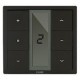 Emetteur mural HENDRIX 15 en 433,92MHz 15 canaux noir CAME YE0151