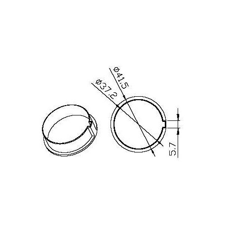 Adaptateur rond 40x1mm poulie en plastique CAME YK4107 