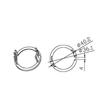 Adaptateur rond 54x3,5mm CAME YK4109 