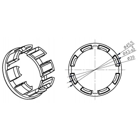 Adaptateur pour tuyau ZF 45 CAME YK4112 