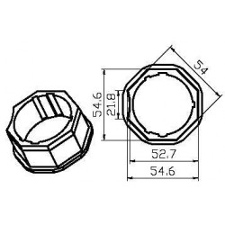 Adaptateur octogonal 58x0,6mm (étoile bonfanti) CAME YK5110 