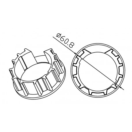 Adaptateur rond Z.F. 64x1mm CAME YK5112 