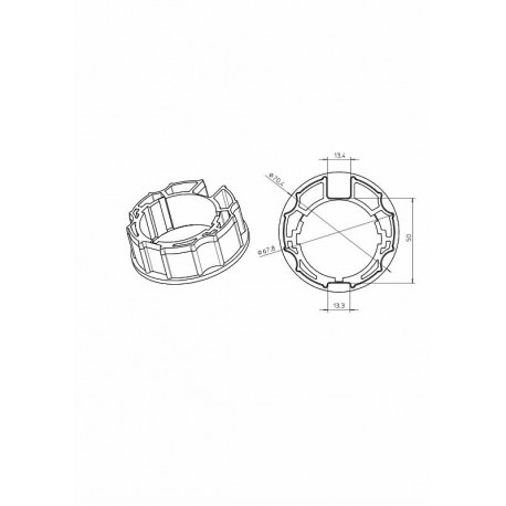 Adaptateur ogive inclinée 70mm CAME YK5138 