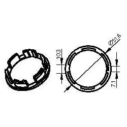 Adaptateur rond renforcé 56x4,5mm CAME YK5140 