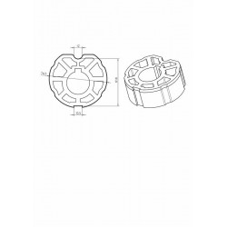 Adaptateur ogive inclinée 80mm CAME YK6114 