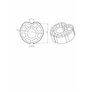 Adaptateur ogive inclinée 80mm CAME YK6114 