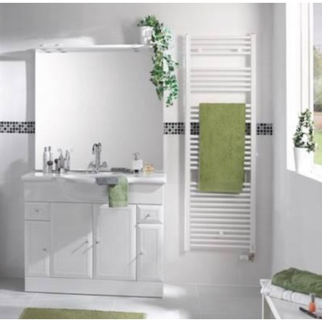 Sèche-serviettes eau chaude 2012 étroit 432W raccordement double - ATLANTIC 833951