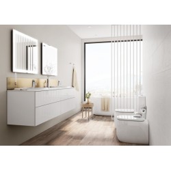 Ensemble meuble salle de bain 160cm Beyond Unik 4 tiroirs et lavabo double - ROCA A851395806