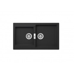 Oslo Evier Reversible 2 Cuves 850 Noir - ROCA A880160940 
