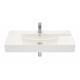 Lavabo mural en FINECERAMIC® avec trop-plein Inspira Square 1000X490 Beige - ROCA A32752A650
