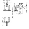 Mitigeur bain d’étagère Douchette à main anticalcaire. Flexible double agrafage - TRES 24219401 24219401TRES