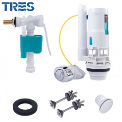 Kit complet de mécanisme de remplissage du réservoir de toilettes - TRES 25477092