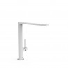 Mitigeur lavabo Blanc Mat bec 34x10 mm. - TRES 21140501BM