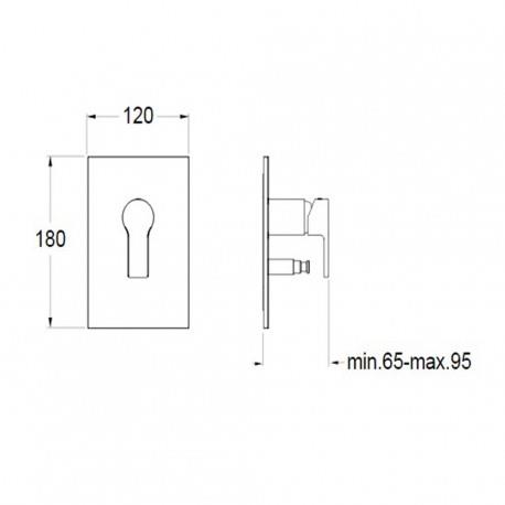 Pack complet douche murale encastrée OMEGA - ONDYNA XOG6190