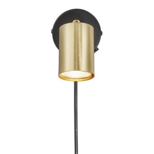 EXPLORE Applique murale Noir + laiton GU10 - NORDLUX  2113251035 
