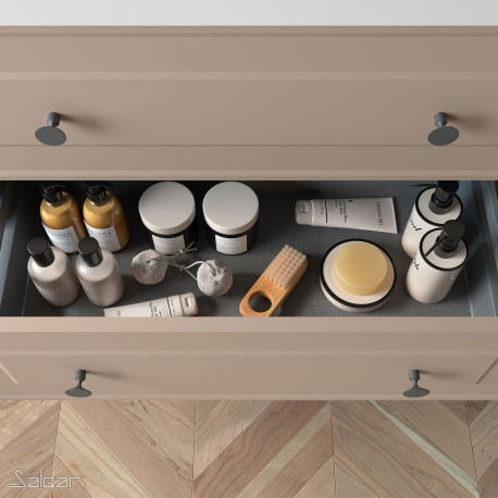 Meuble salle de bain RENOIR 60cm 2 tiroirs Machiatto - Salgar 91301