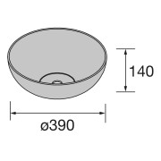Vasque ronde à poser Noit Mat BULKAN - SALGAR 91491