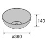 Vasque ronde à poser Noit Mat BULKAN - SALGAR 91491