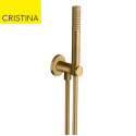APPLIQUE PRISE D'EAU DOUCHETTE FLEXIBLE VIEUX BRONZE - CRISTINA ONDYNA PD47592 