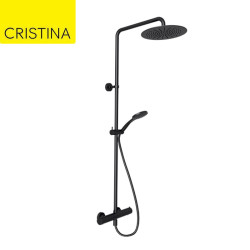 Colonne de douche thermostatique Noir Mat Theta - CRISTINA ONDYNA TV44813