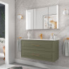 Meuble salle de bain RENOIR 100cm 2 tiroirs Green Forest - Salgar 91315